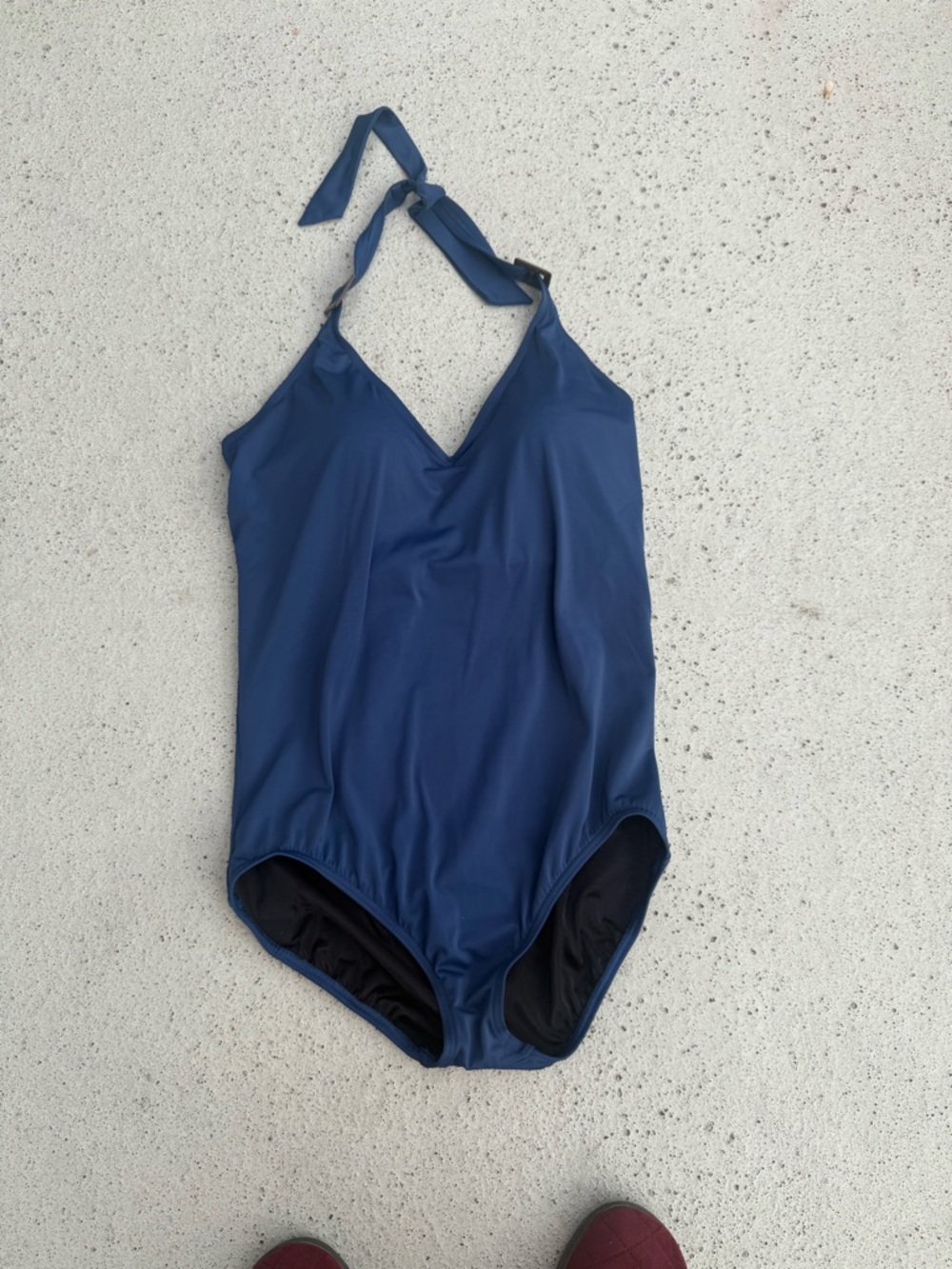 Lands' End Navy Blue Swim One Piece Size 16
